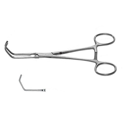 Beck Miniature Aorta Clamp, Straight Shanks, 6 3/4" (17.0 Cm), Debakey Jaws, Stainless